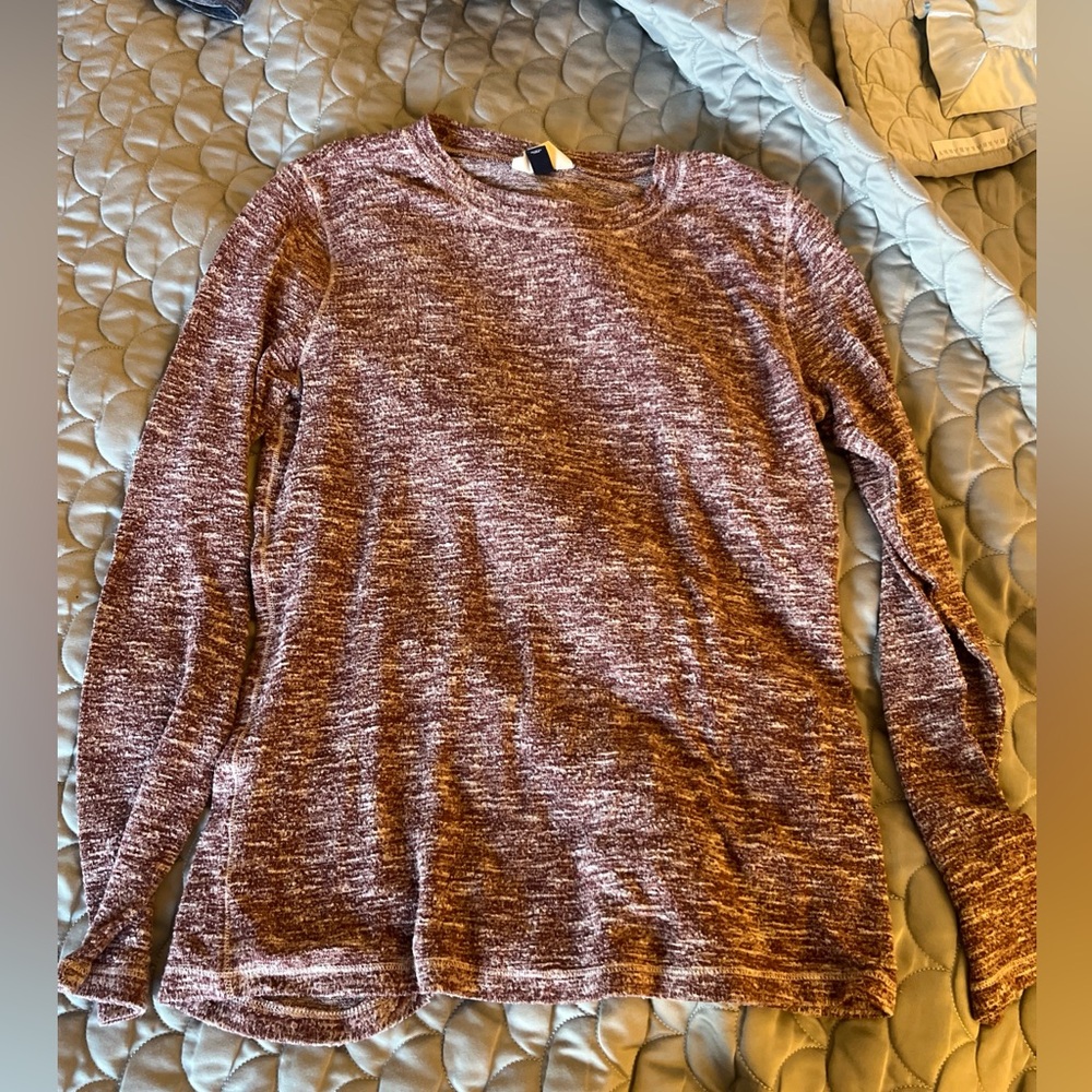 Universal Thread Women's Marled Knit Light Sweatshirt - Red Large